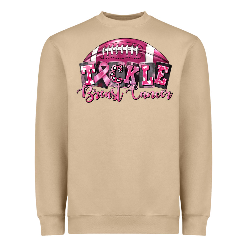 Tickle Breast Cancer Football Heavyweight Sweatshirt by FaDigitalArtStudio | Teevron