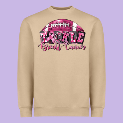 Tickle Breast Cancer Football Heavyweight Sweatshirt Designed By Fadigitalartstudio