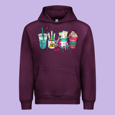 Science Teacher Coffee Cups Urban Hoodie Designed By Adodesignshop