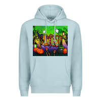 Blue Mist halloween mini tumbler Premium Hoodie - BundleAndBundleShop
