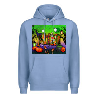Colony Blue halloween mini tumbler Premium Hoodie - BundleAndBundleShop