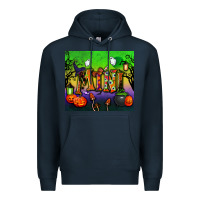 Navy halloween mini tumbler Premium Hoodie - BundleAndBundleShop