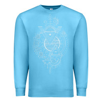 Ocean Blue As Above So Below GIFT Alchemy GIFT Blackcraft Premium Sweatshirt - minhPixels
