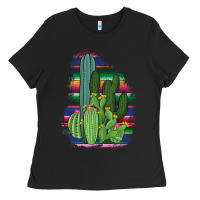 Black Western Serape Cactus Ladies Tee - Bettercallsaul