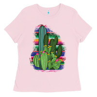 Bubblegum Pink Western Serape Cactus Ladies Tee - Bettercallsaul