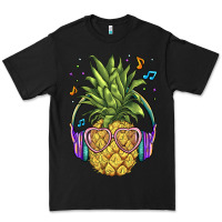Black pineapple with headphone Premium Tee - BarkalooDesign