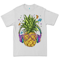 Dove Grey pineapple with headphone Premium Tee - BarkalooDesign