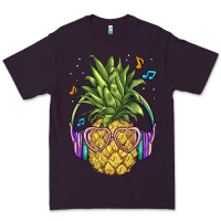 Plum pineapple with headphone Premium Tee - BarkalooDesign