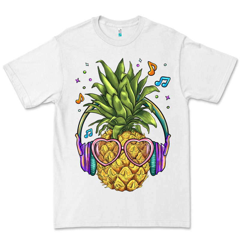 Pineapple With Headphone Premium Tee by BarkalooDesign | Teevron