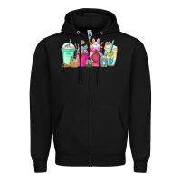 Black easter day coffee Zipper Hoodie - CowhideDigitalArt