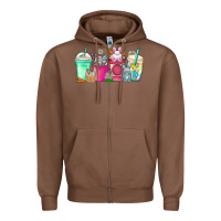 Chestnut easter day coffee Zipper Hoodie - CowhideDigitalArt