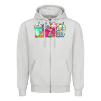 Dove Grey easter day coffee Zipper Hoodie - CowhideDigitalArt