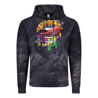 Cloud Black mardi gras lips Vintage Hoodie - CowGirlArtShop