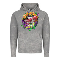 Mardi Gras Lips Vintage Hoodie | Teevron