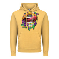 Vintage Mustard mardi gras lips Vintage Hoodie - CowGirlArtShop