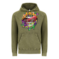 Vintage Olive mardi gras lips Vintage Hoodie - CowGirlArtShop