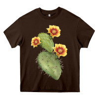 Chocolate Brown Opuntia Phaeacantha Cactus Heavy Core Tee - LillyAllenDesigns