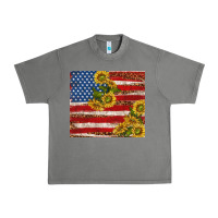 Tornado American flag sunflowers with leopard Urban Heavy Tee - TumblerDesignByShophia
