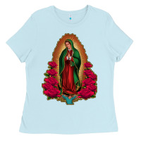 Baby Blue Our Lady of Guadalupe Ladies Tee - Bettercallsaul
