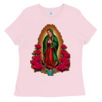Bubblegum Pink Our Lady of Guadalupe Ladies Tee - Bettercallsaul