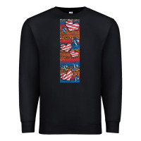 Black usa flag and cross penwraps Premium Sweatshirt - Artiststas
