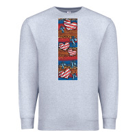 Heather Grey usa flag and cross penwraps Premium Sweatshirt - Artiststas