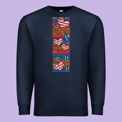 Usa Flag And Cross Penwraps Premium Sweatshirt Designed By Artiststas
