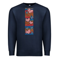 Navy usa flag and cross penwraps Premium Sweatshirt - Artiststas