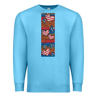 Ocean Blue usa flag and cross penwraps Premium Sweatshirt - Artiststas