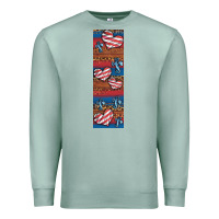 Seafoam usa flag and cross penwraps Premium Sweatshirt - Artiststas