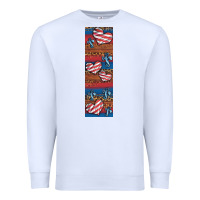 White usa flag and cross penwraps Premium Sweatshirt - Artiststas