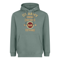 Sage US Army Combat Engineer Combat Engineer Veteran Gift Heavyweight Hoodie - minhPixels