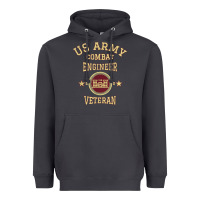 Smoke US Army Combat Engineer Combat Engineer Veteran Gift Heavyweight Hoodie - minhPixels