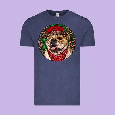 Christmas English Bulldog Vintage Tee Designed By Ranaportraitstore