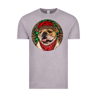 Vintage Zinc Christmas English Bulldog Vintage Tee - RanaPortraitStore