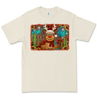 Bone western christmas reindeer with background Premium Tee - Jasminsmagicworld