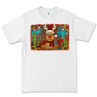 White western christmas reindeer with background Premium Tee - Jasminsmagicworld