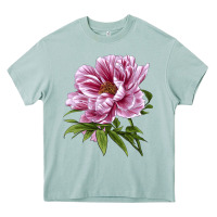 Arona Peony Flower Illustrations Heavy Core Tee - LillyAllenDesigns