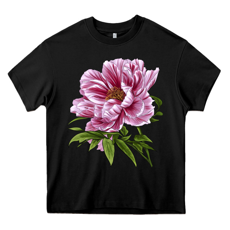 Peony Flower Illustrations Heavy Core Tee by LillyAllenDesigns | Teevron