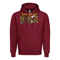 Burgundy one lucky nurse Zipper Hoodie - CowhideDigitalArt