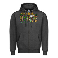 Charcoal Heather one lucky nurse Zipper Hoodie - CowhideDigitalArt