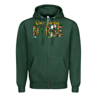 Sports Green one lucky nurse Zipper Hoodie - CowhideDigitalArt