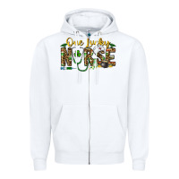 White one lucky nurse Zipper Hoodie - CowhideDigitalArt
