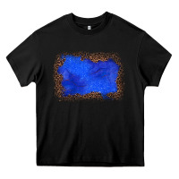 Black gemstone blue leopard background Heavy Core Tee - JahusDesignShop
