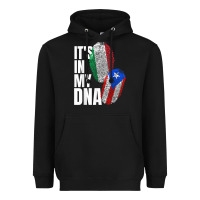 Black Italian And Puerto Rican DNA Mix Flag Heritage Gift Heavyweight Hoodie - minhPixels