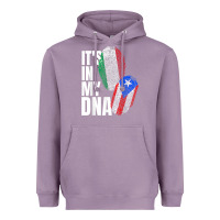 Lavender Italian And Puerto Rican DNA Mix Flag Heritage Gift Heavyweight Hoodie - minhPixels