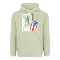 Matcha Italian And Puerto Rican DNA Mix Flag Heritage Gift Heavyweight Hoodie - minhPixels