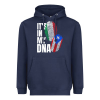 Navy Italian And Puerto Rican DNA Mix Flag Heritage Gift Heavyweight Hoodie - minhPixels