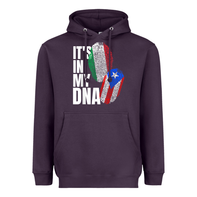 Italian And Puerto Rican Dna Mix Flag Heritage Gift Heavyweight Hoodie by minhPixels | Teevron