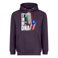 Plum Italian And Puerto Rican DNA Mix Flag Heritage Gift Heavyweight Hoodie - minhPixels
